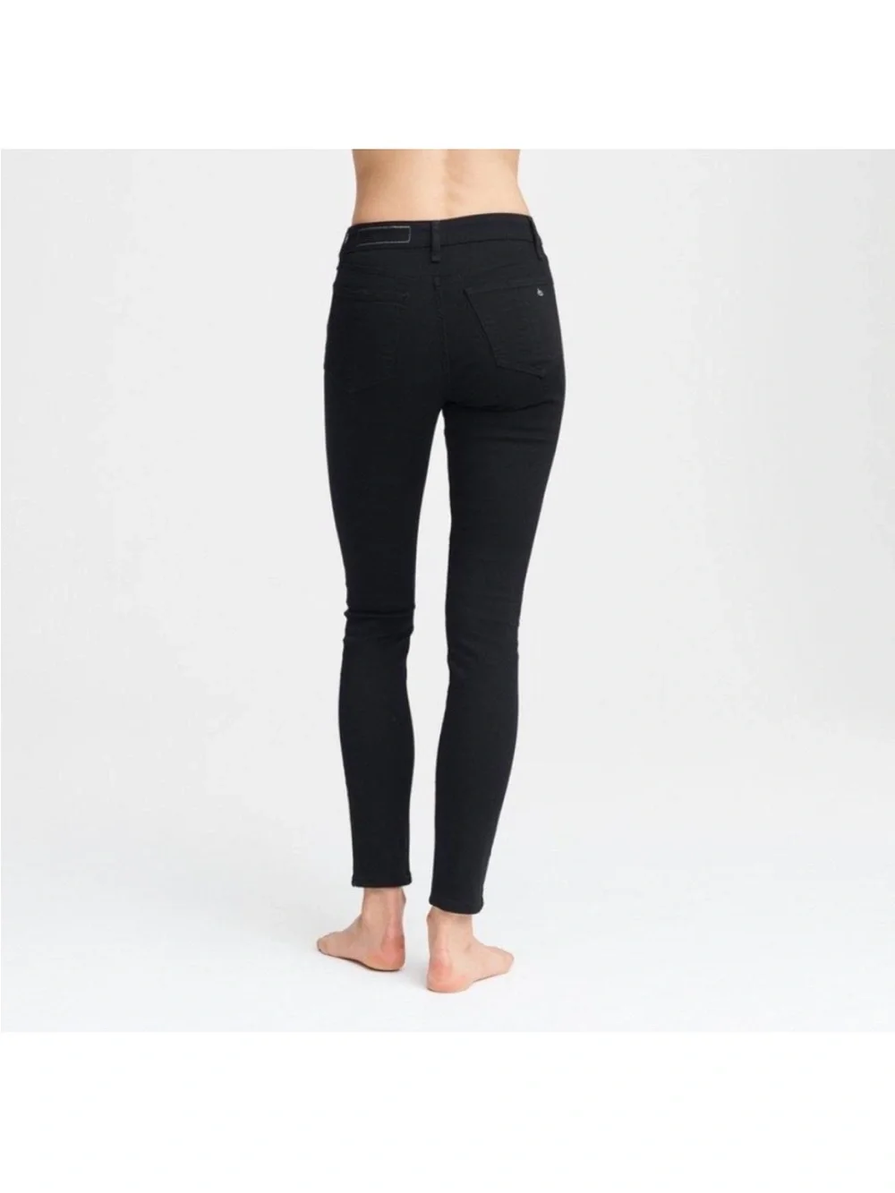 NEW ! NWT RAG & BONE Nina High-Rise Skinny Jeans Black 25